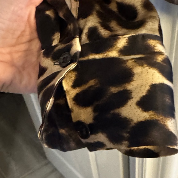 Zara Animal Print Blouse in Black and Brown - Picture 6 of 6